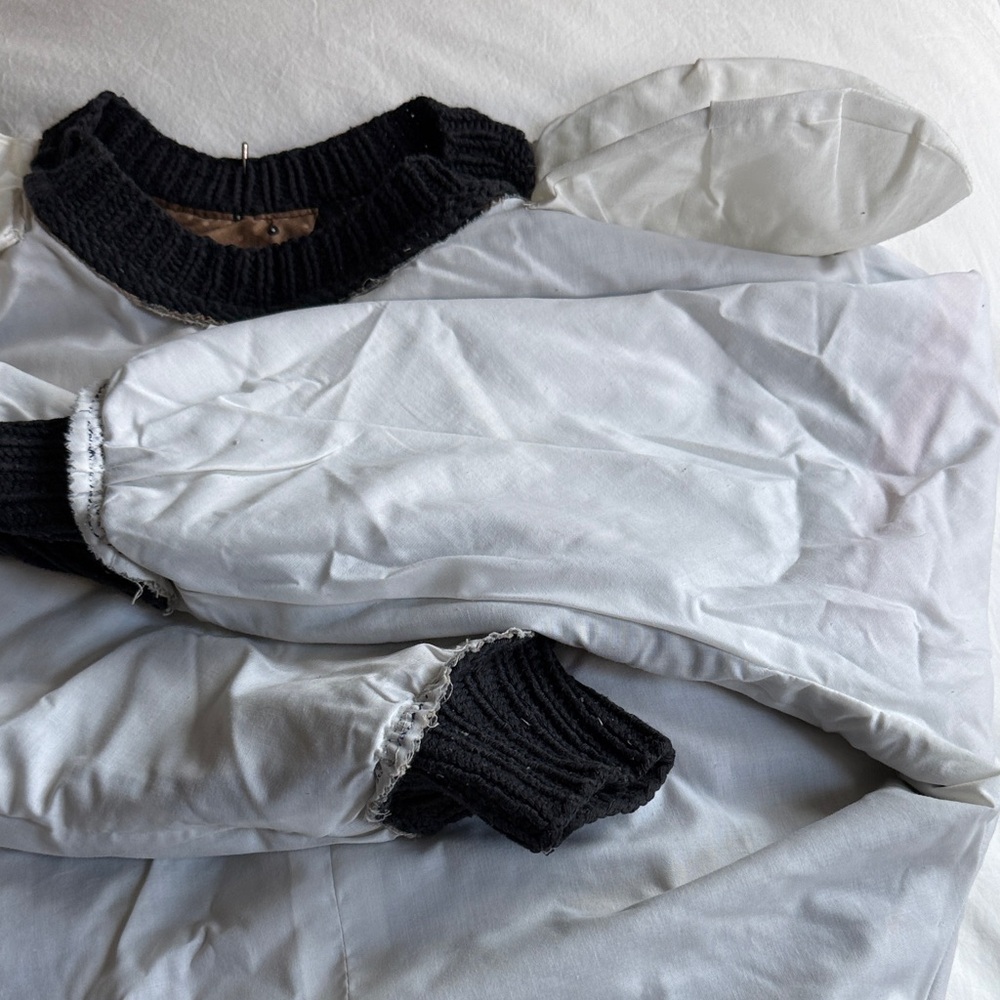 Patchwork Pullover With Mixed Patterns - image 8